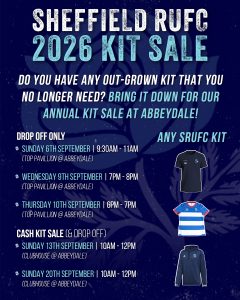Sheffield RUFC 2026 Kit Sale