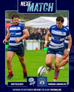 Upcoming Fixture vs Tonbridge - 5th Sept 26